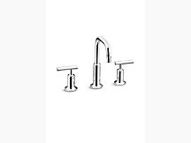 PURIST Widespread Lavatory Faucet, Lever Handle (Low Gooseneck)